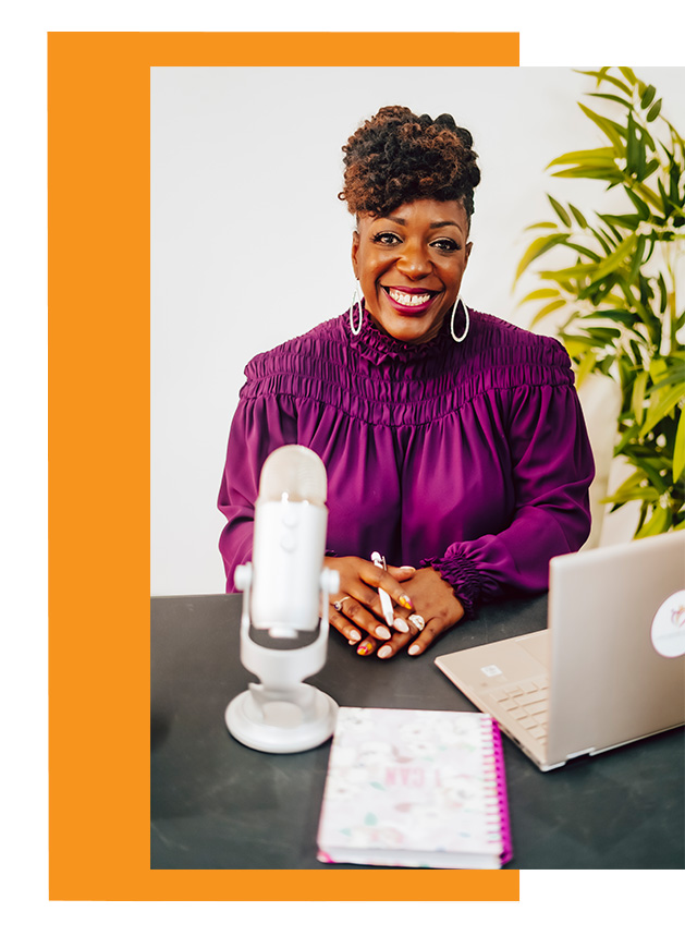 Portrait of Dr. La-Toya Gaines, a Black female therapist offering private pay online therapy to women across PsyPACT states.